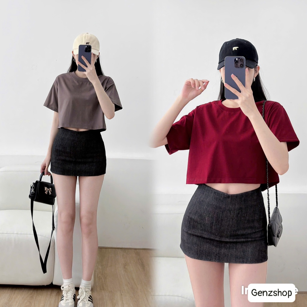 ÁO CROPTOP TRƠN FULL MÀU FORM RỘNG BEST SELLER BST26 | BigBuy360 - bigbuy360.vn