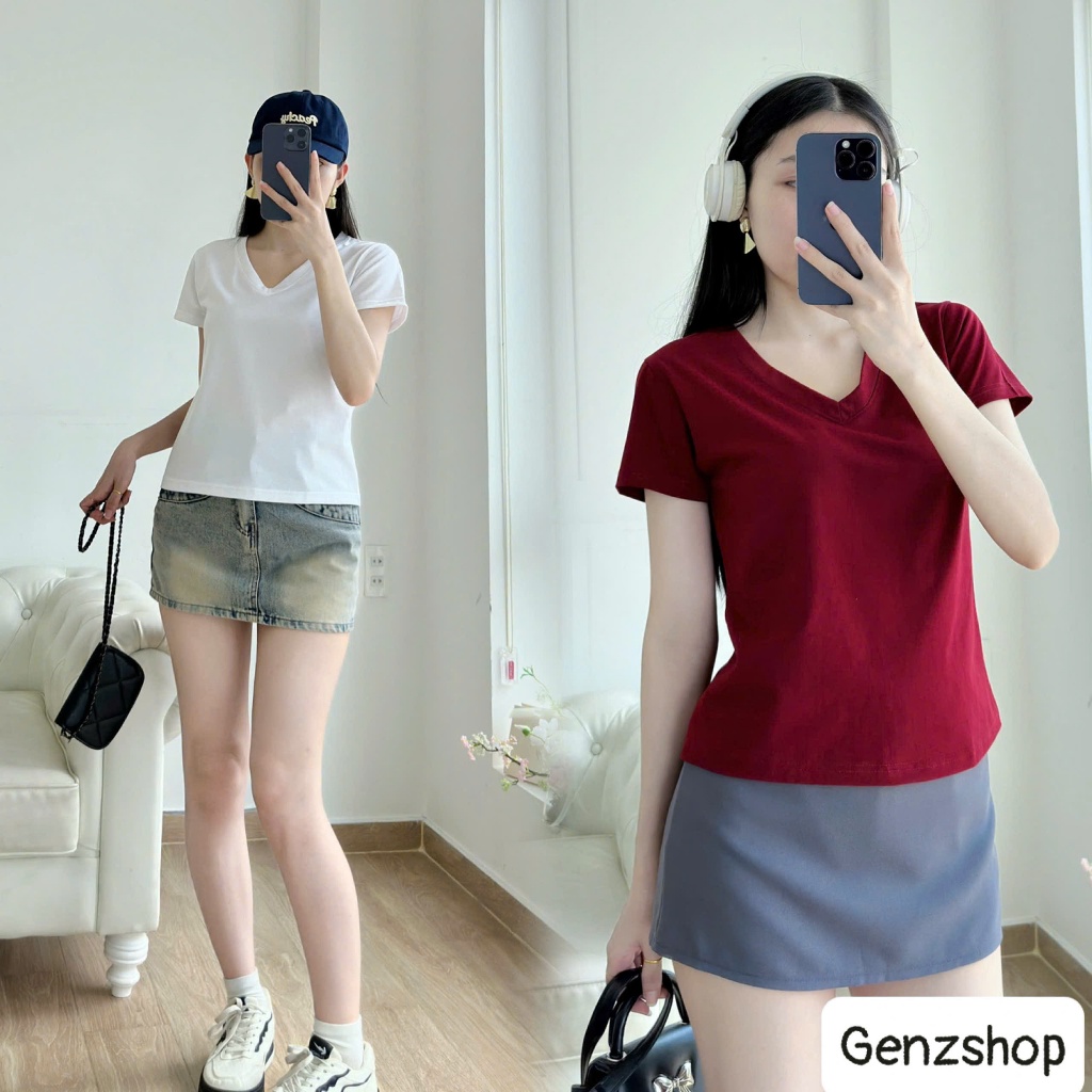 ÁO THUN  BABYTEE Cổ Tim Trơn DỄ PHỐI ĐỒ COTTON MỀM MỊN ĐI HỌC, ĐI LÀM, ĐI CHƠI 2026