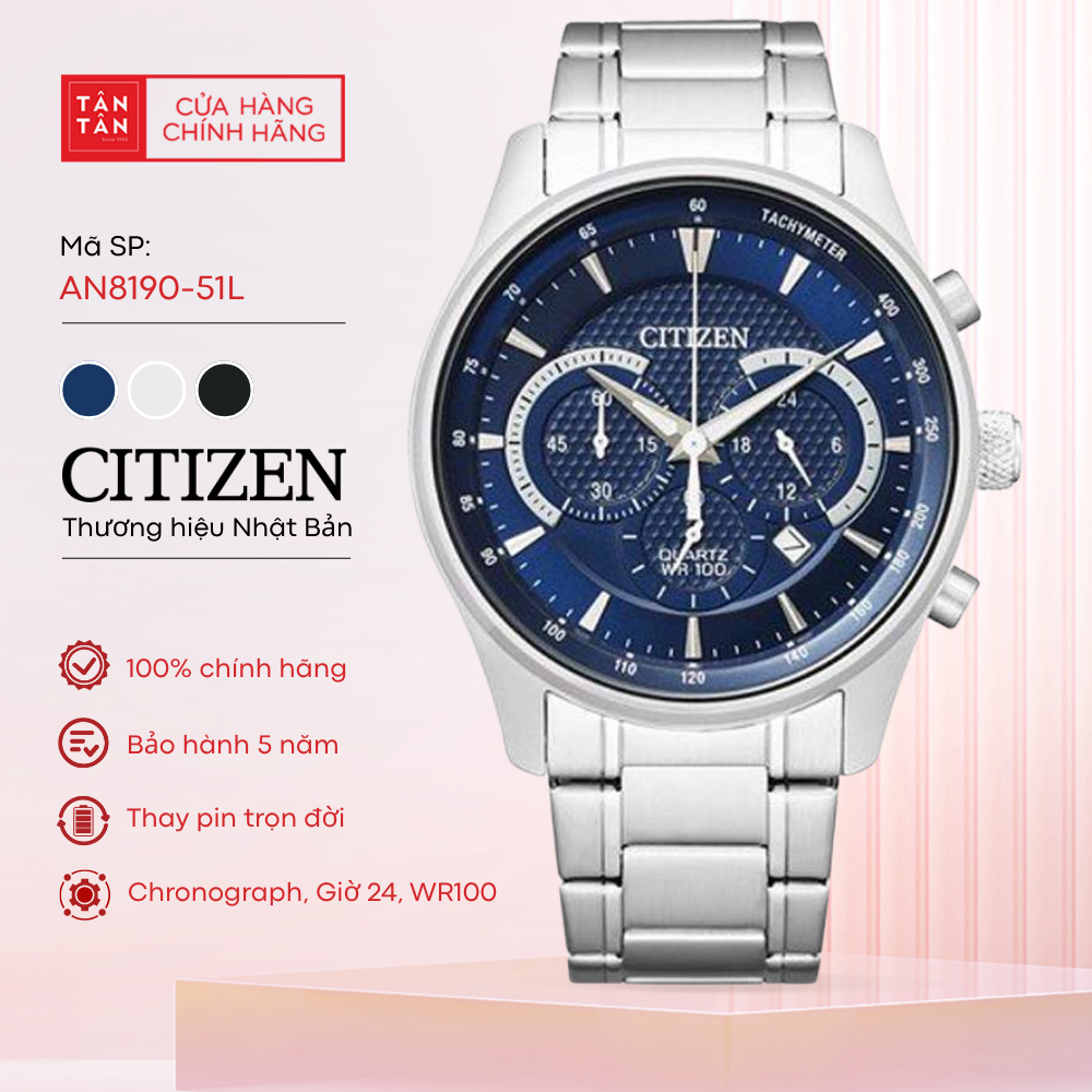Đồng Hồ Nam Citizen Chronograph AN8190-51L Quartz 42mm - Đồng Hồ Tân Tân