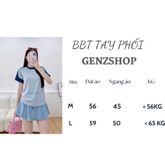 Áo Thun Babytee Tay Phối Màu Rực Rỡ Sắc Hè Genz Basic BBT26 | BigBuy360 - bigbuy360.vn