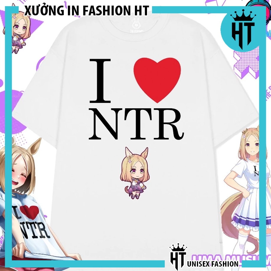 Áo thun Uma Musume : I love NTR - Oguri Cap Rice Bowl - Anime Bocchi The Rock