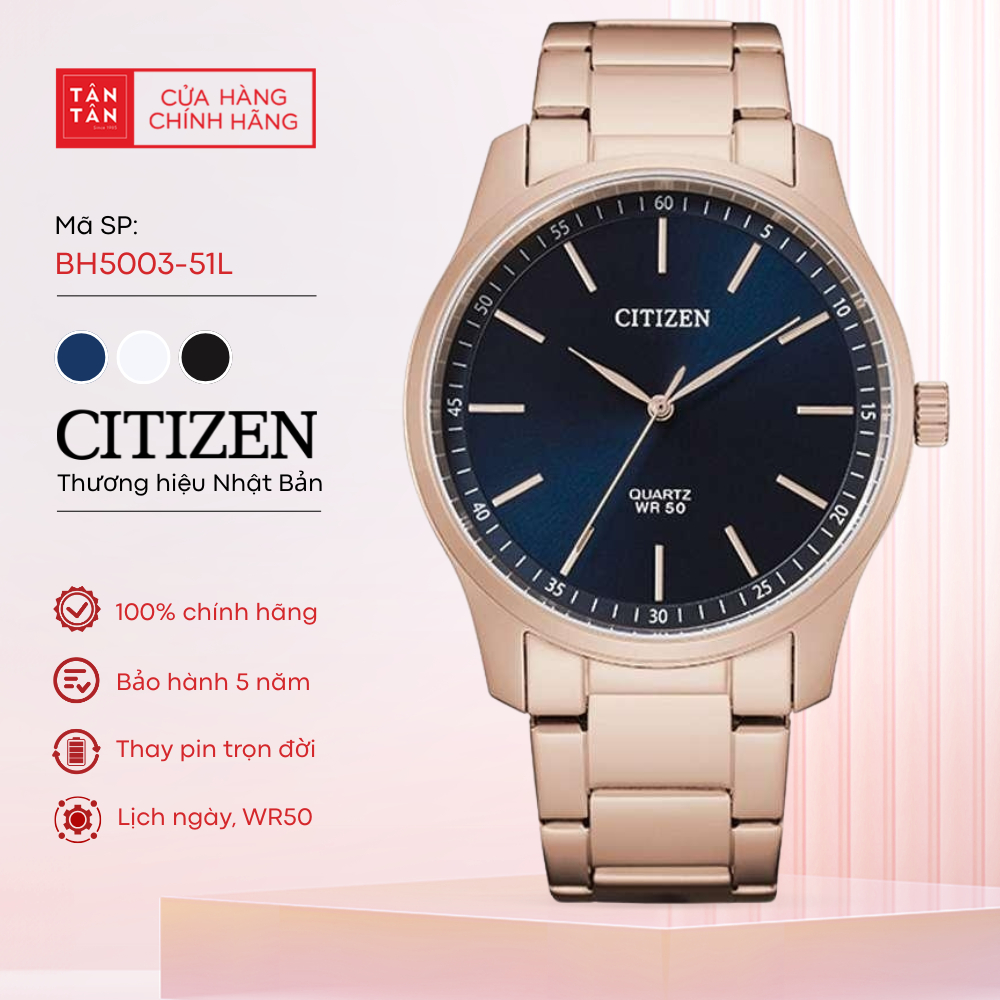 Đồng Hồ Nam Citizen  BH5003-51L Quartz 42mm - Đồng Hồ Tân Tân