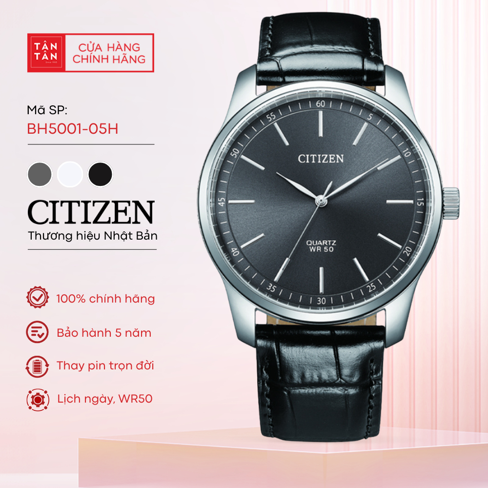 Đồng Hồ Nam Citizen  BH5001-05H Quartz 42mm - Đồng Hồ Tân Tân