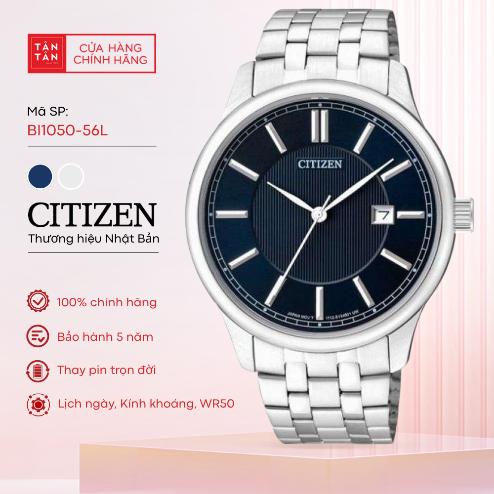 Đồng Hồ Nam Citizen  BI1050-56L Quartz 40mm - Đồng Hồ Tân Tân