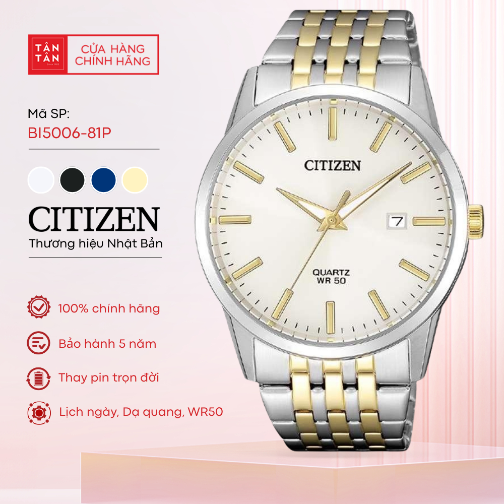 Đồng Hồ Nam Citizen  BI5006-81P Quartz 39mm - Đồng Hồ Tân Tân