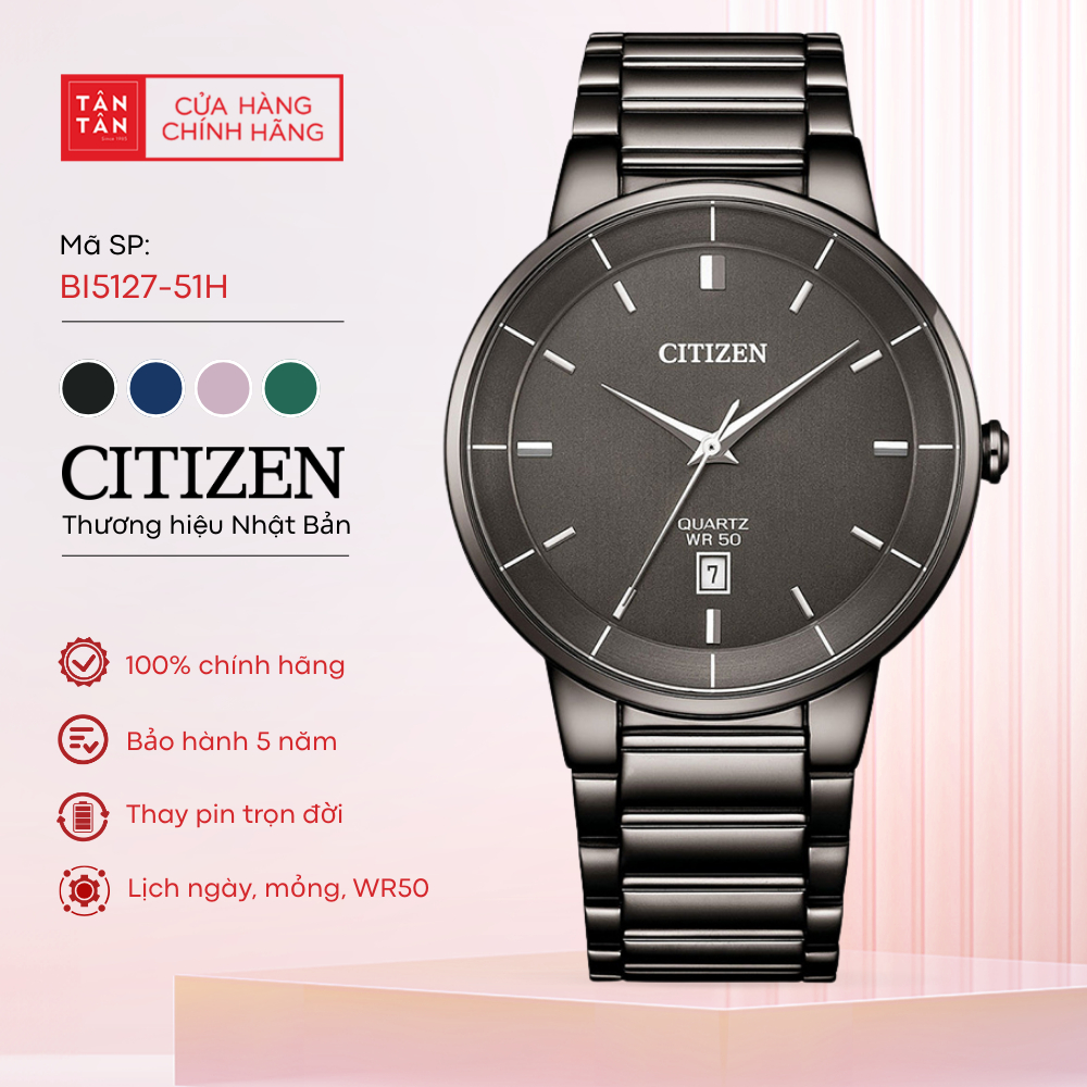 Đồng Hồ Nam Citizen  BI5127-51H Quartz 40mm - Đồng Hồ Tân Tân