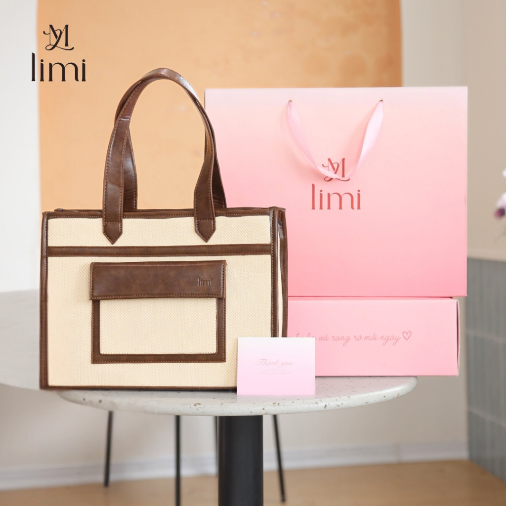 Túi công sở nữ LIMI (4 màu) Ngăn Laptop Riêng đựng laptop 14.3inch, A4 size to đi làm dạy (AMY) | BigBuy360 - bigbuy360.vn