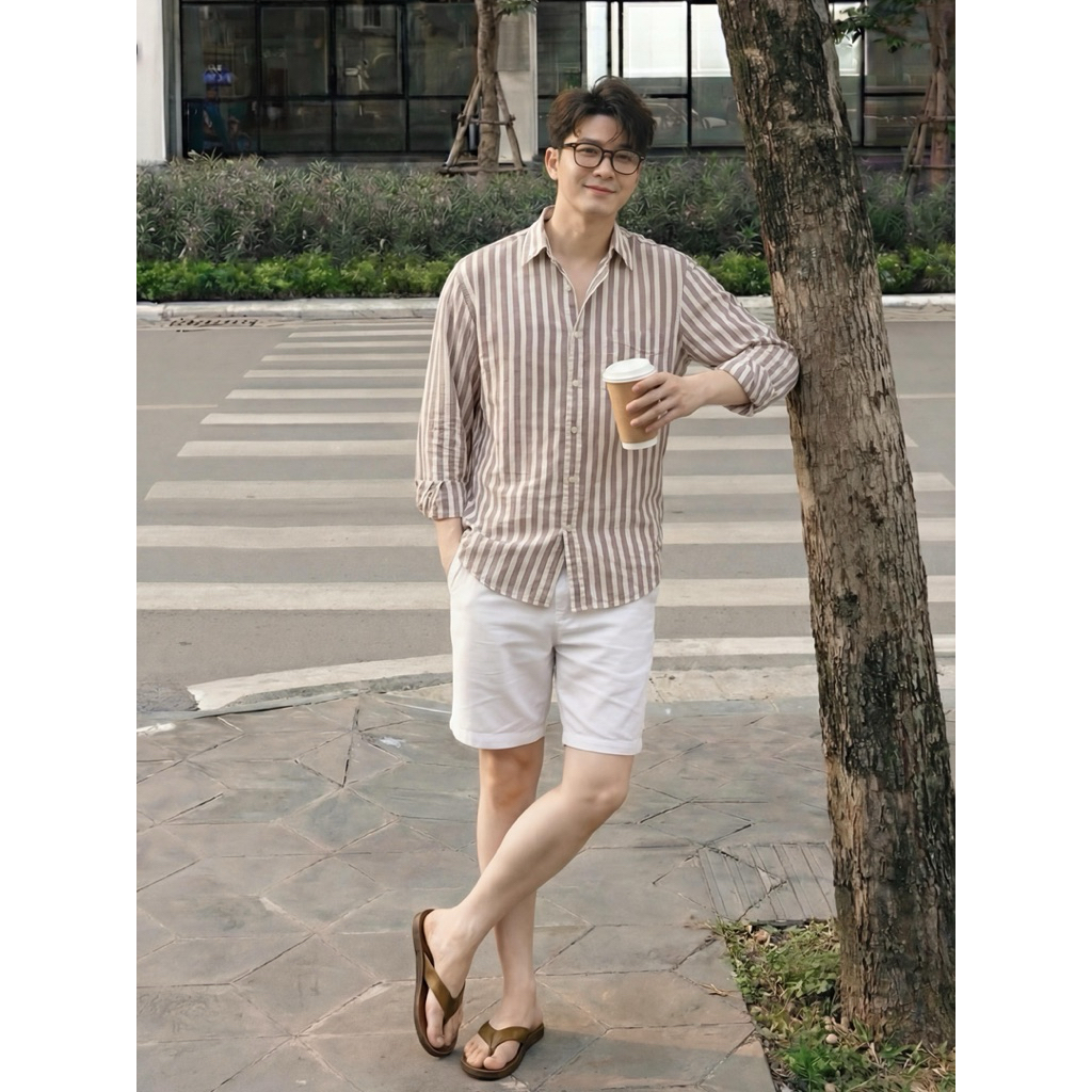 Áo Sơ Mi Kẻ Unisex Zaagat Studio Form Rộng SCATCHED LINEN SHIRT- Chất Liệu Linen Phù Hợp Mặc Dạo Phố, Đi Biển,Localbrand | BigBuy360 - bigbuy360.vn