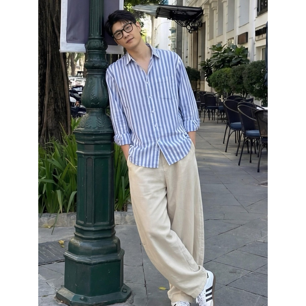 Áo Sơ Mi Kẻ Unisex Zaagat Studio Form Rộng SCATCHED LINEN SHIRT- Chất Liệu Linen Phù Hợp Mặc Dạo Phố, Đi Biển,Localbrand | BigBuy360 - bigbuy360.vn