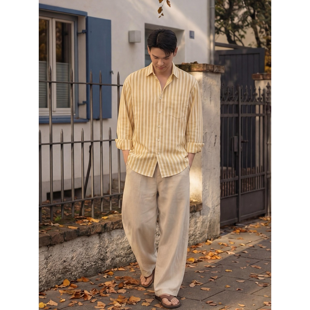 Áo Sơ Mi Kẻ Unisex Zaagat Studio Form Rộng SCATCHED LINEN SHIRT- Chất Liệu Linen Phù Hợp Mặc Dạo Phố, Đi Biển,Localbrand | BigBuy360 - bigbuy360.vn