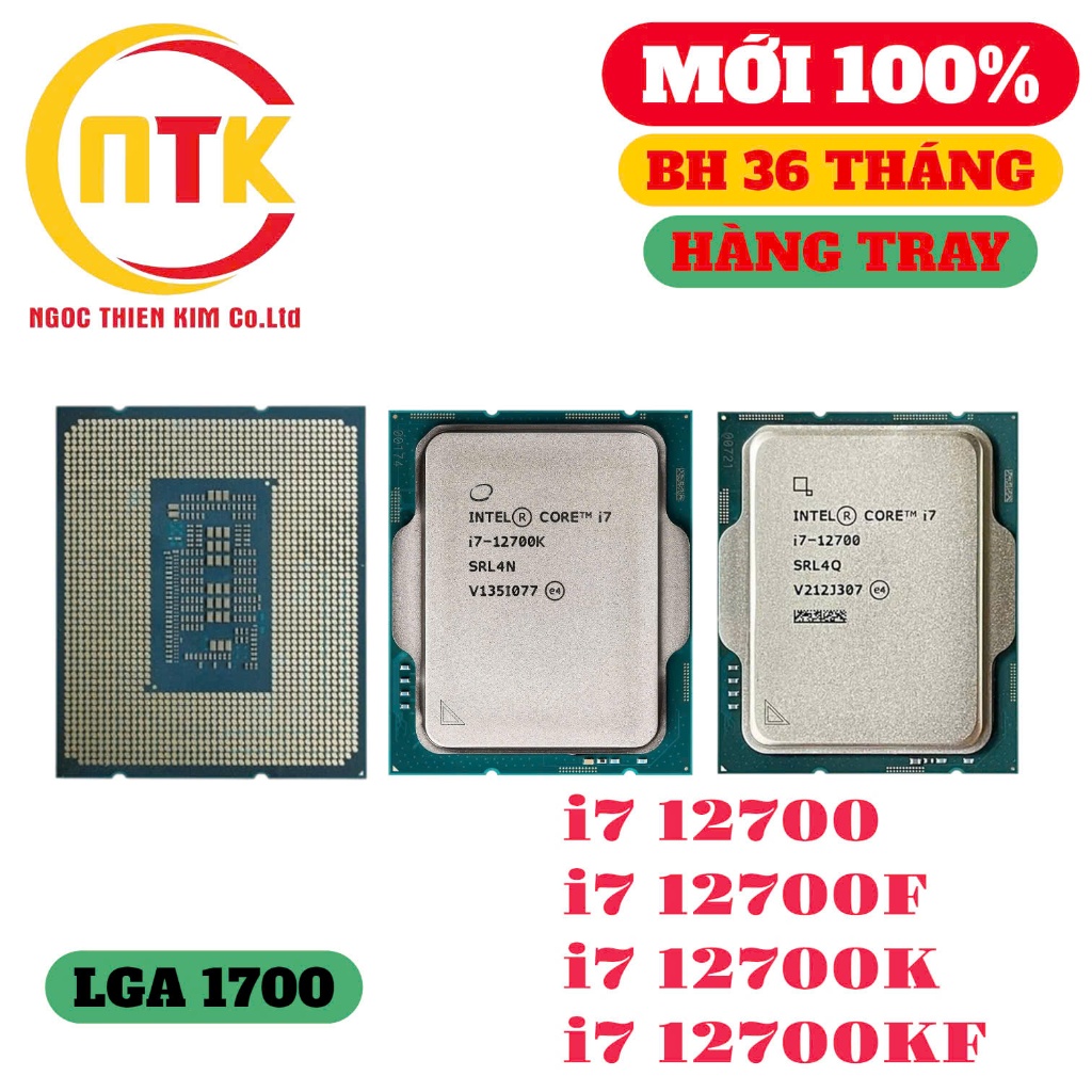 [NEW 100%] CPU i7 12700, i7 12700F, i7 12700K, i7 12700KF TRAY NEW - BẢO HÀNH 36 THÁNG.