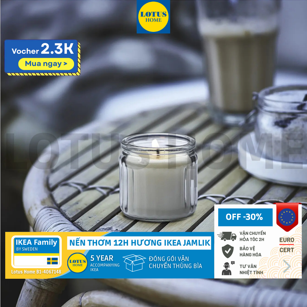 IKEA Nến thơm dạng cốc IKEA  JAMLIK 12h
