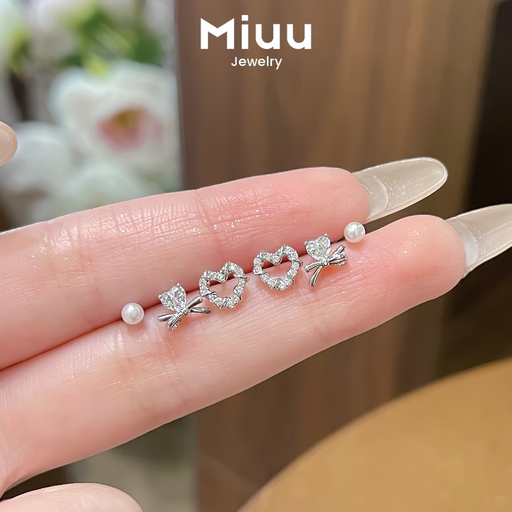 [MUA 1 ĐƯỢC 3] Set 3 đôi bông tai nữ Miuu Jewelry, khuyên tai nữ My Dearest FSB 02