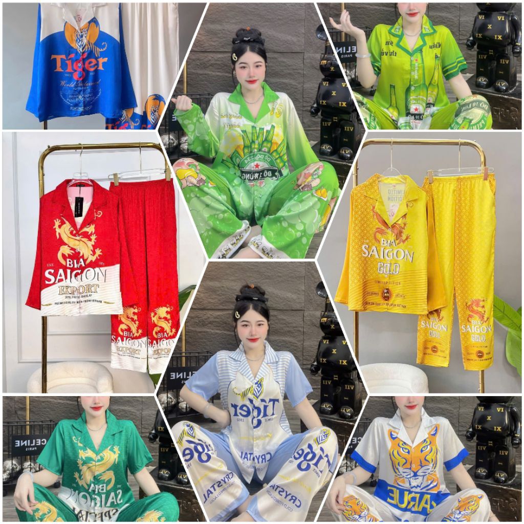 40-75kg(2size)Bia Tết,Đồ bộ in hình bia(TN+TD)Latin tơ tằm(nhớ đọc mô tả để mặc k vừa)đồ bộ bia, nhậu, trò chơi