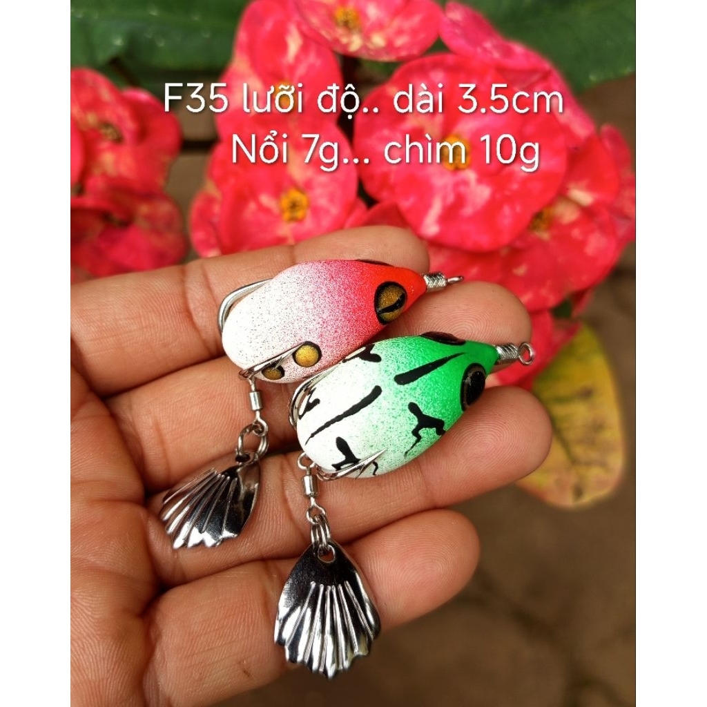 Combo 3 nhái hơi F35 lưỡi độ chì đúc,nổi, lững, chìm.