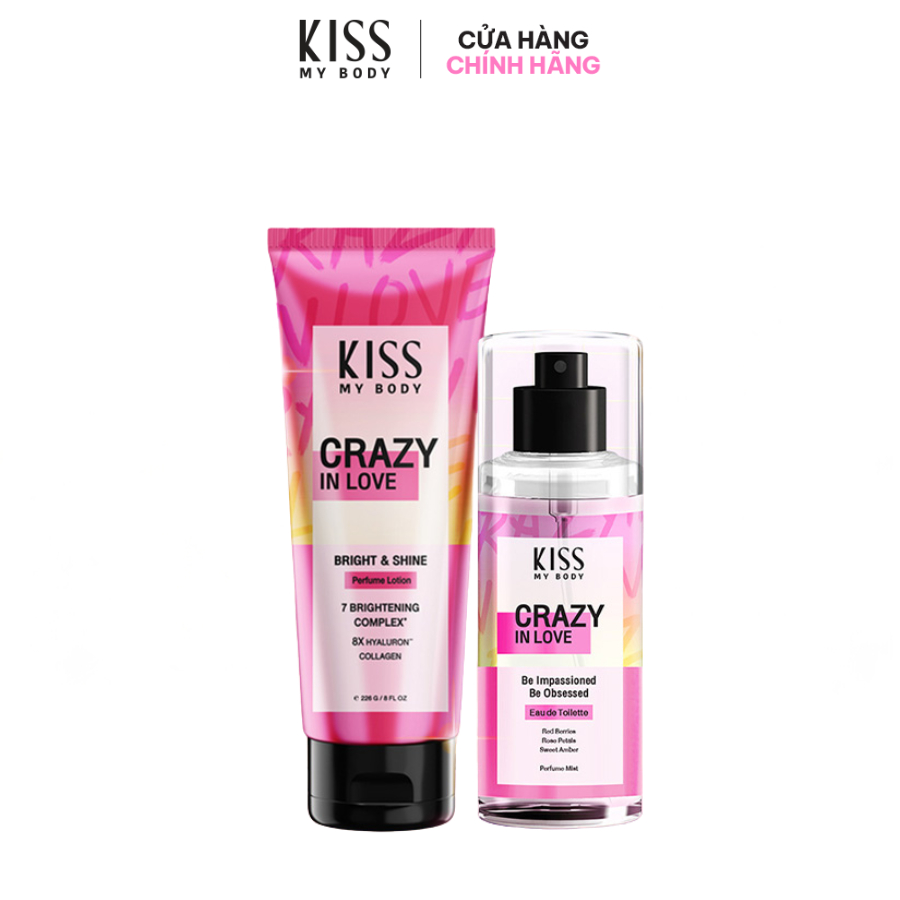 Bộ Đôi Hoàn Hảo Body Lotion + Body Mist hương Crazy In Love