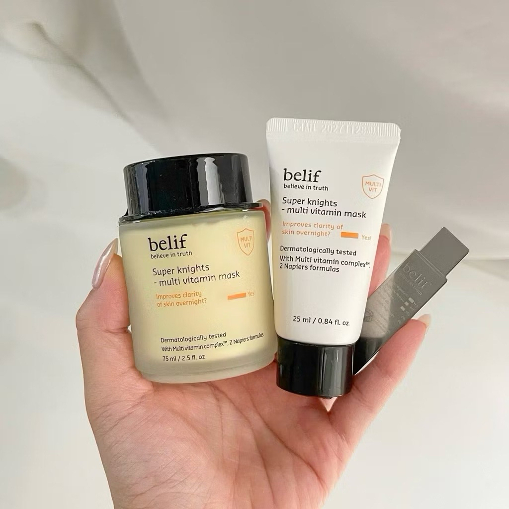 (Mini 25ml) Mặt nạ ngủ Belif Super Knights Multi Vitamin Mask cấp nước sáng da