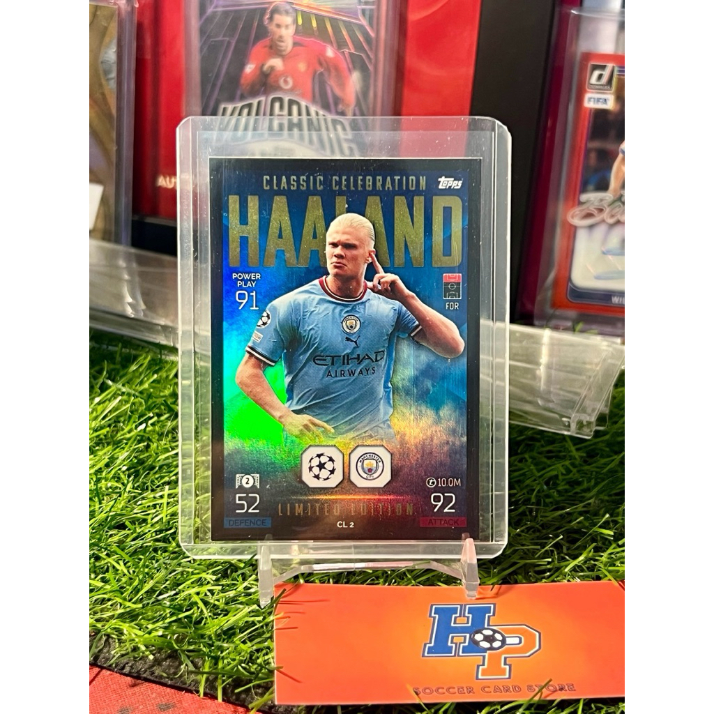 Thẻ bóng đá Erling Haaland Limited Edition Topps Match Attax UCL 2023/24