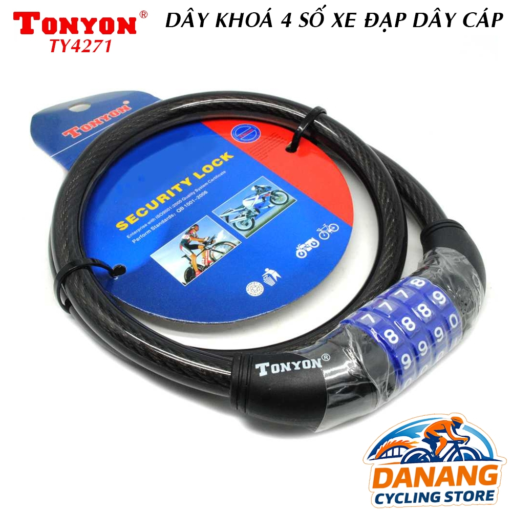 Dây Khóa Xe Đạp 4 Số Đổi Mã TONYON TY4271 – Bicycle Lock