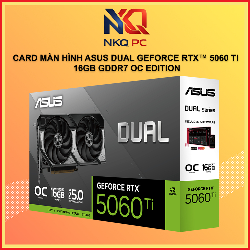 Card Màn Hình Asus Dual GeForce RTX™ 5060 Ti 16GB GDDR7 OC Edition - BH 36T