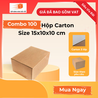 [Combo] Hộp Carton 15x10x10cm – Thùng Giấy Đóng Hàng ( Giá Đã Bao Gồm VAT )