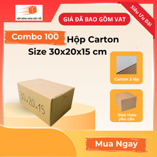 [Combo] Hộp Carton 30x20x15cm – Thùng Giấy Đóng Hàng ( Giá Đã Bao Gồm VAT )