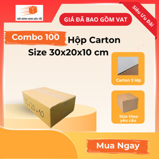 [Combo] Hộp Carton 30x20x10cm – Thùng Giấy Đóng Hàng ( Giá Đã Bao Gồm VAT )