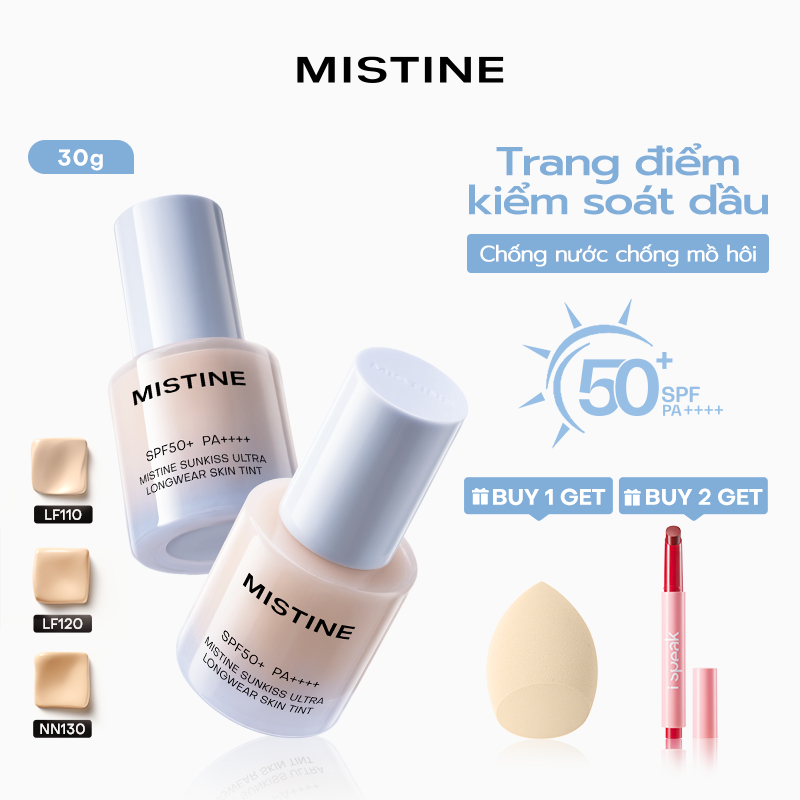 Kem nền chống nắng lâu trôi MISTINE Kem nền chống nắng SPF50 + PA + + + + 30g