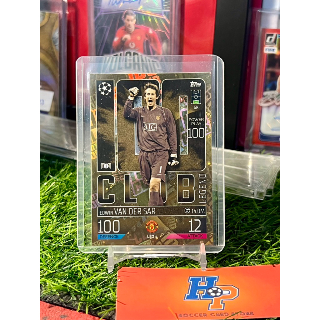 Thẻ bóng đá Van Der Sar 100 Club Topps Match Attax UCL 2023/24