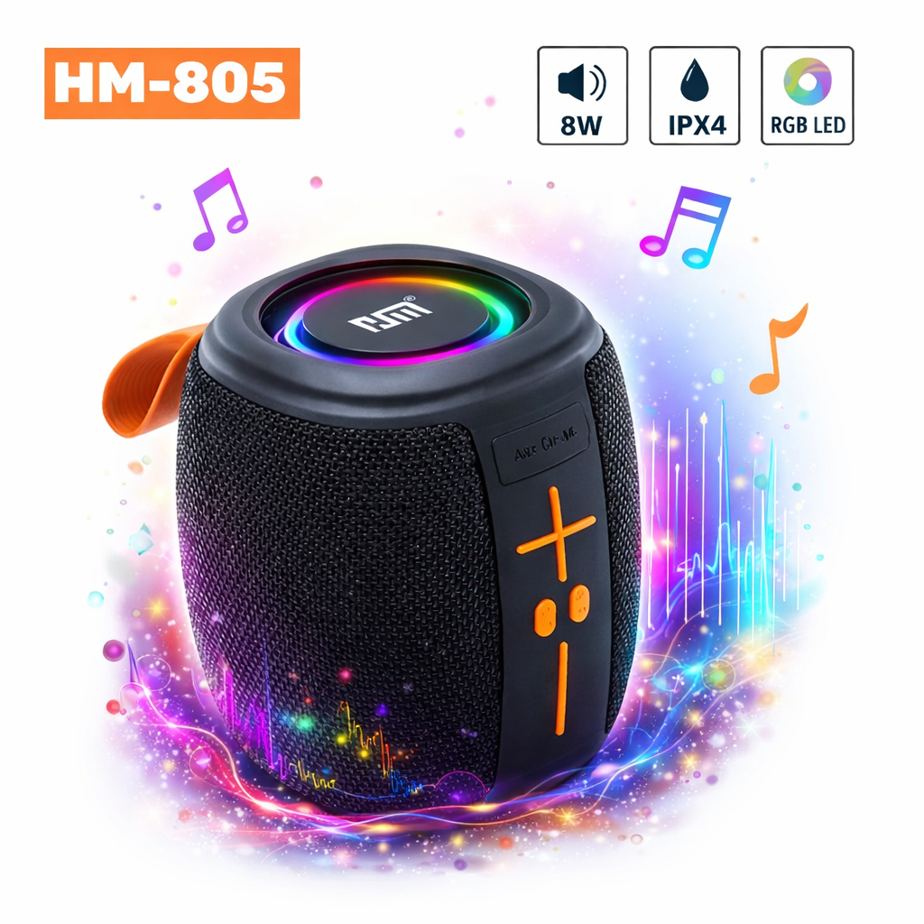 Loa Bluetooth BoomBox phiên bản mới đèn led cùng âm thanh bass căng công suất 20w pin trâu REMI OFFICIAL