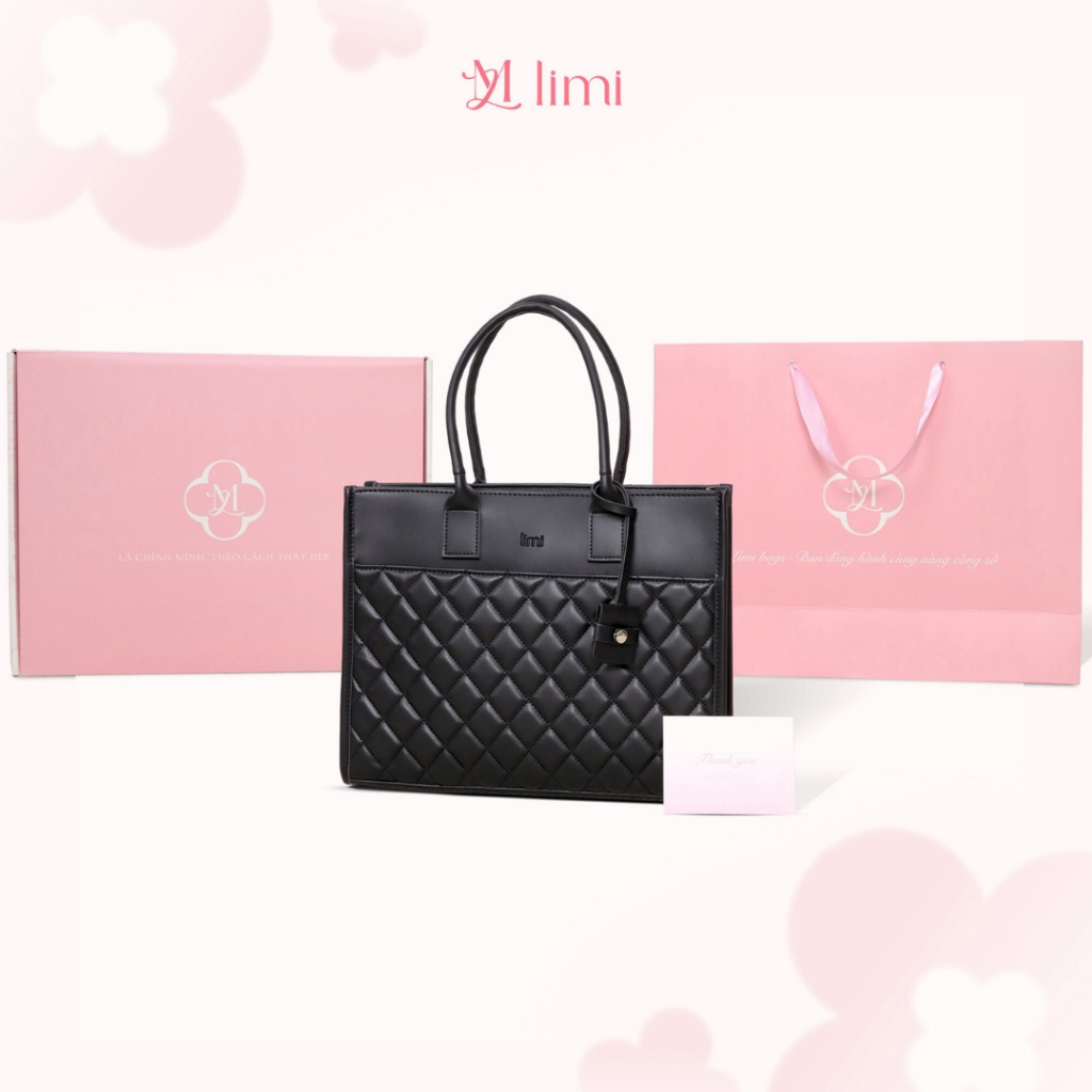 Túi Công Sở LIMI (7 màu) Ngăn Laptop Riêng Tote Da Nữ Đựng Lap 15 inch Đi Làm Đi Dạy (LILY) | BigBuy360 - bigbuy360.vn