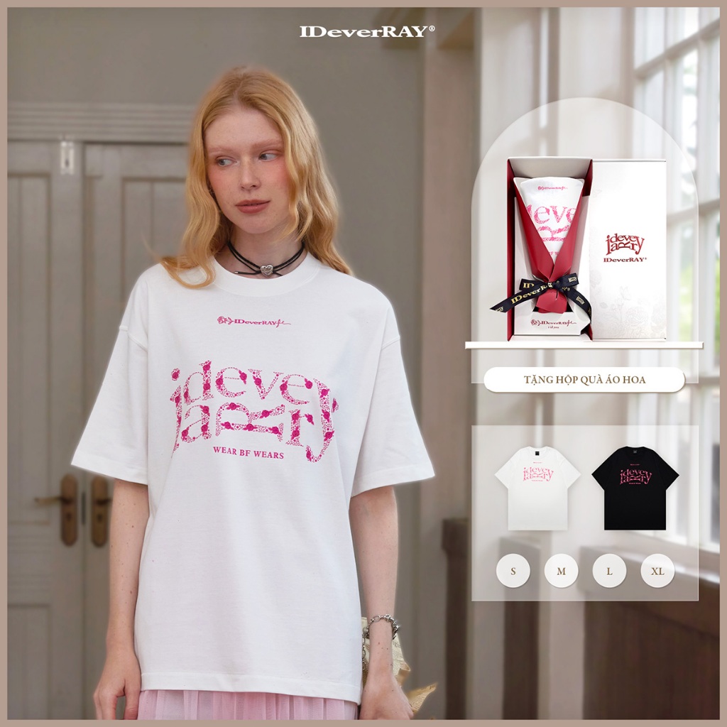 {HỘP HOA SNOW} Áo thun unisex cao cấp chính hãng IDeverRAY Darling chất cotton 260gsm, 21MSL-TM905