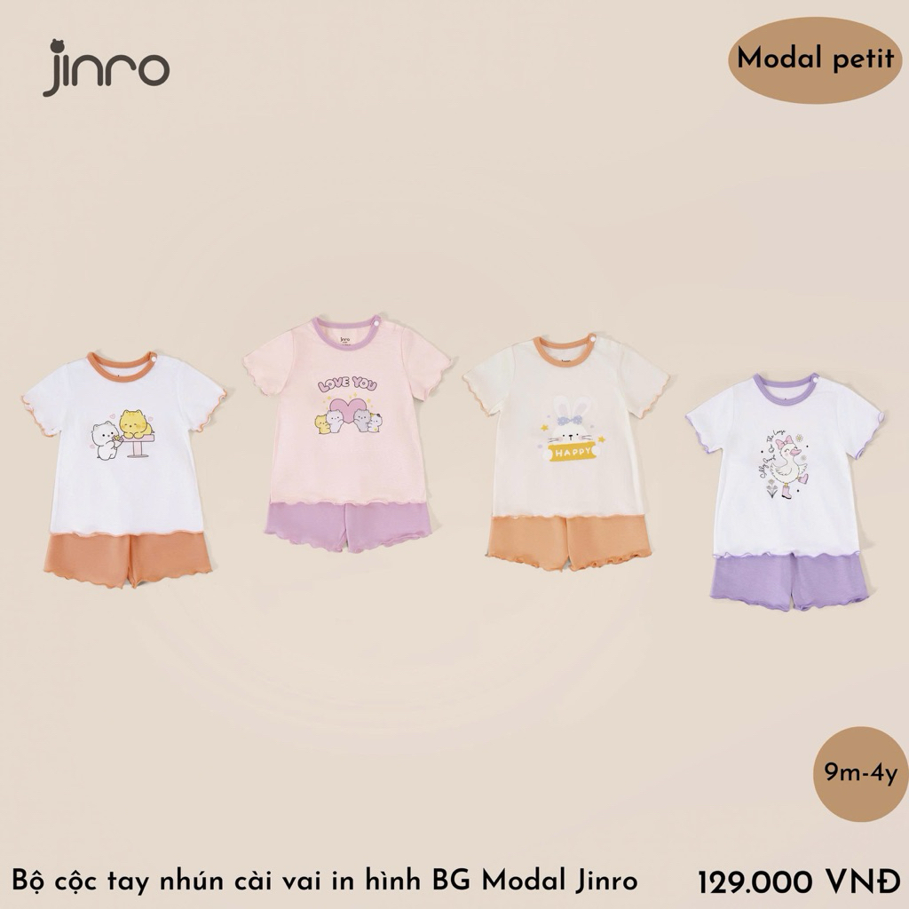 JINRO - BỘ CỘC TAY MODAL PEPTIT CHO BÉ GÁI