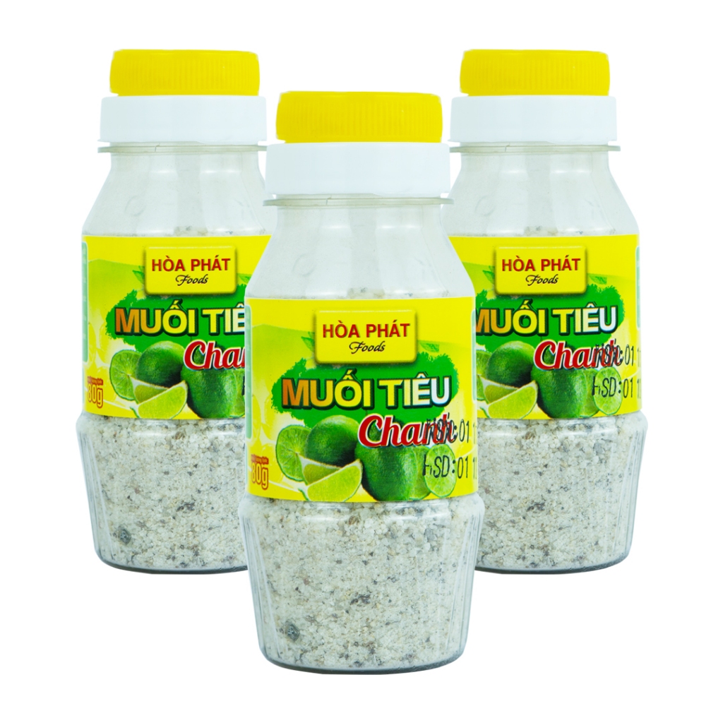 [SET 3 HỦ] Muối Tiêu Chanh (80g) – Muối Chấm Gà, Muối Lá Chanh, Muối Tây Ninh, Muối Tiêu Tây Ninh