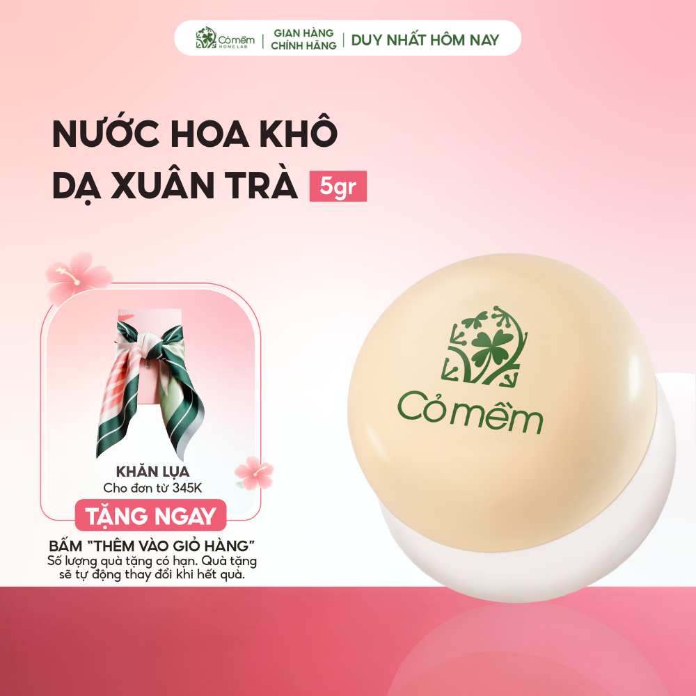 Nước Hoa Khô Dạ Xuân Trà Hương Mật Ong Hoa Nghệ Tây Cỏ Mềm - 5g