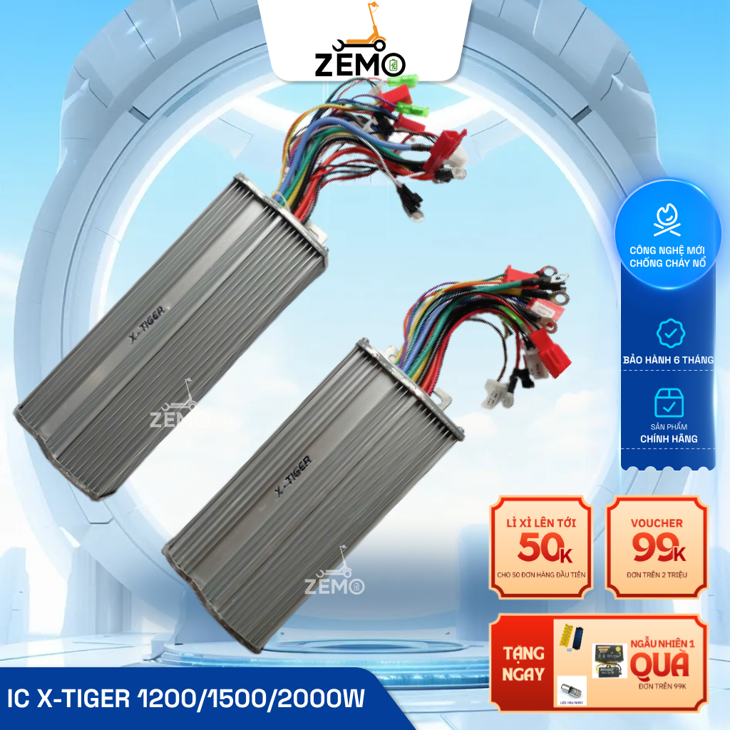 Ic điều tốc xe điện đa năng 1200w/1500w/2000w chính hãng 18 sò 5 in 1 chạy êm