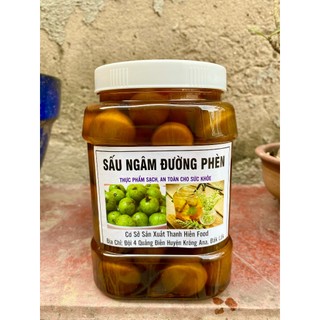 Sấu ngâm đường phèn 5 kg, sâu Hà Nội ngâm đường giòn, vị chua ngọt