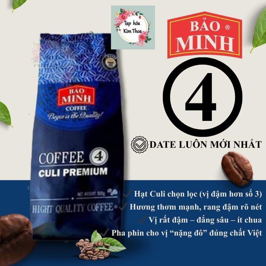 Cà phê rang xay số 4 - Bảo Minh - Bịch 500gr