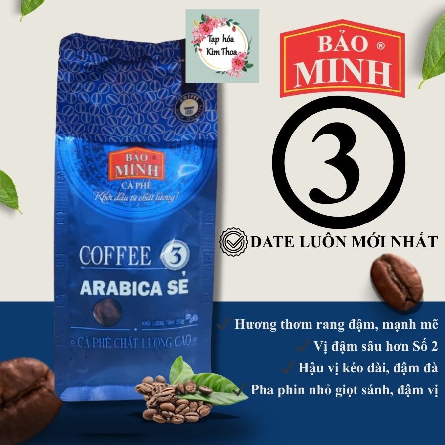 Cà phê rang xay Số 3 - Bảo Minh - Bịch 500gr