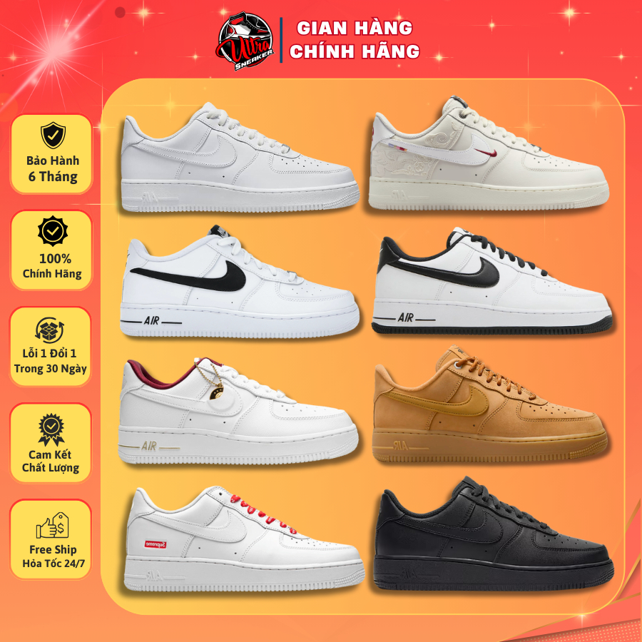 Giày AF1 Low Nam Nữ Phù Hợp Với Nhiều Phong Cách Phối Đồ Basic Cực Hot Full Bill Box.