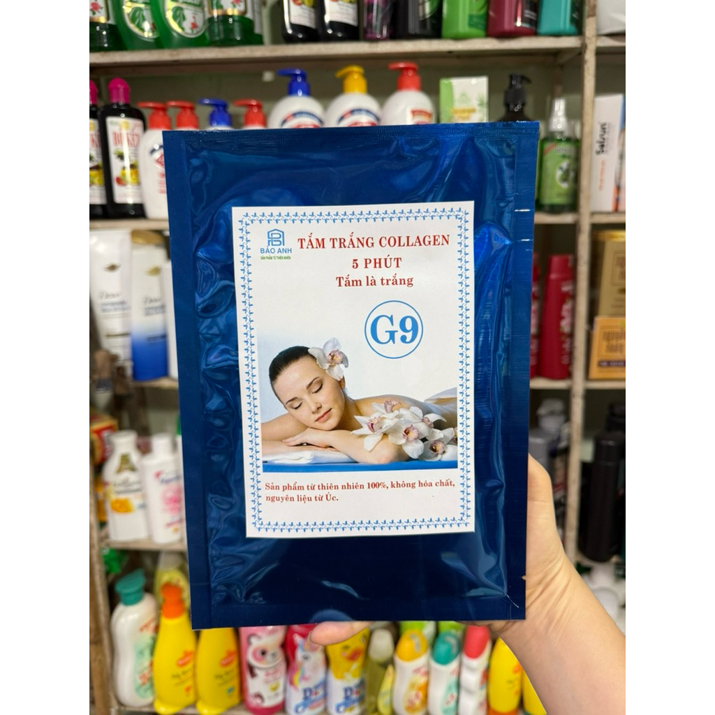 Tắm Trắng Collagen 5 phút G9 tắm là trắng