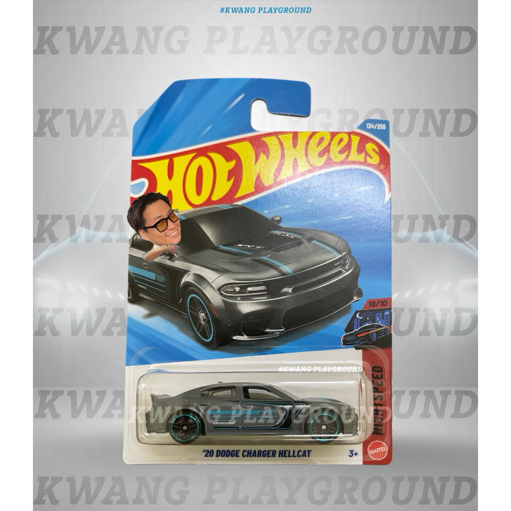 Kwang Playground - Xe mô hình Hot Wheels basic '20 Dodge Charger Hellcat (xám) - Case E 2026