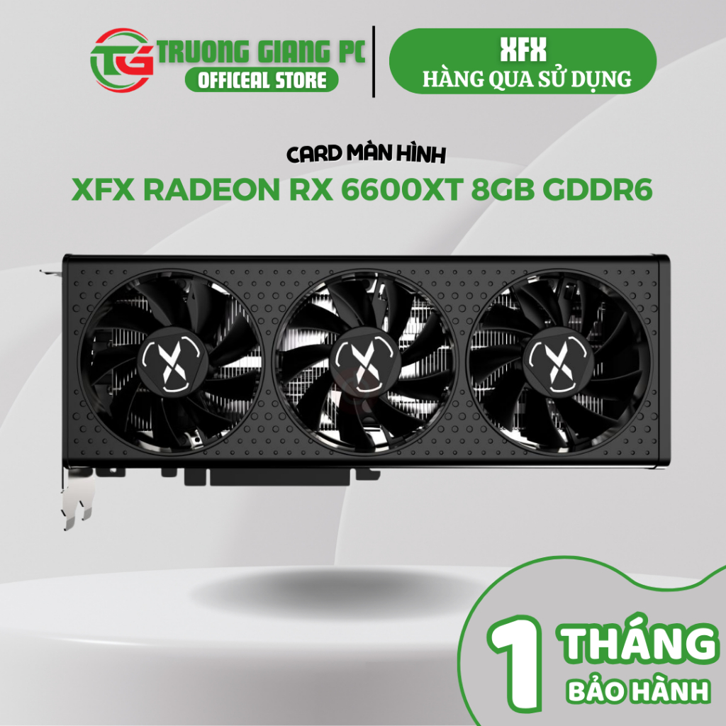 [HÀNG QUA SỬ DỤNG] VGA Card màn hình XFX Radeon RX 6600XT 8GB 3X - BH SHOP 1 THÁNG