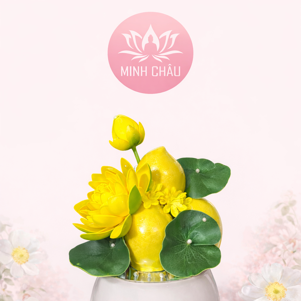 SET OẢN ĐÀO TỰ GẮN - TRANG TRÍ SEN XỐP - OẢN TÀI LỘC