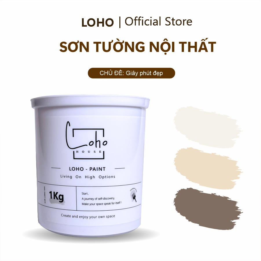 LOHO Sơn tường nội thất cao cấp tone màu be chủ đề: Giây phút đẹp