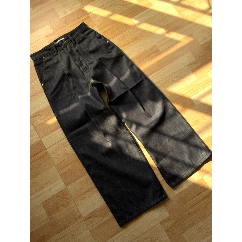 Quần Jean Xếp ly Deep Blue Raw Indigo denim pants form baggy chất denim 13oz