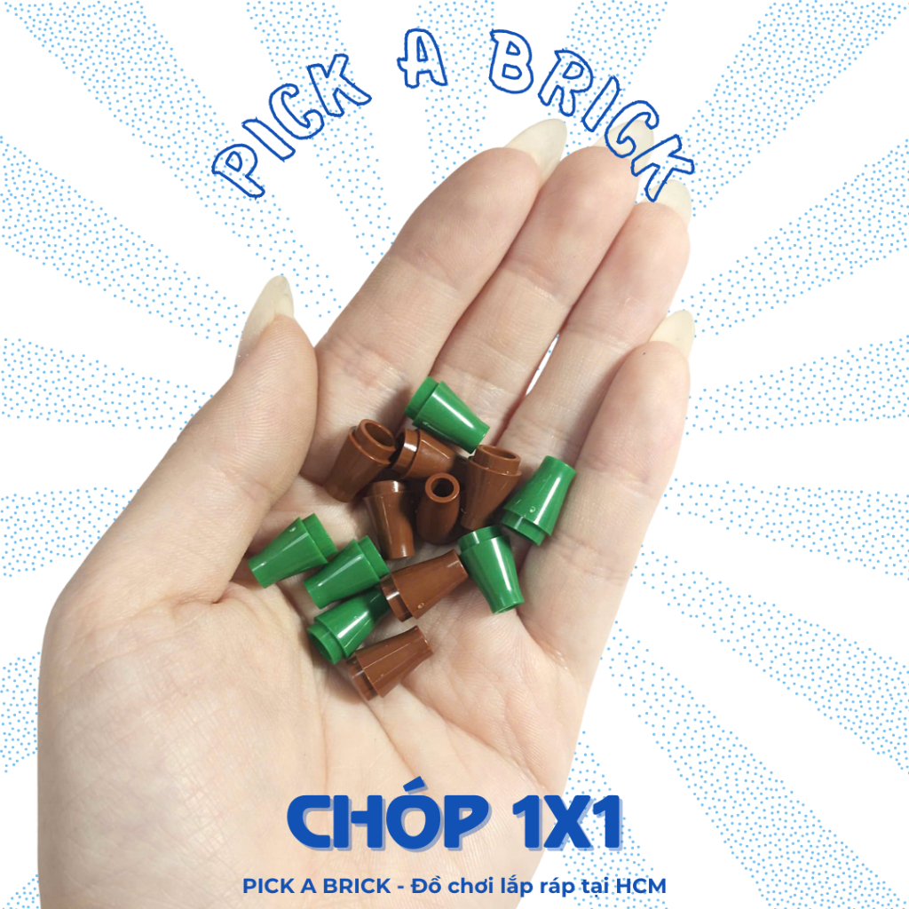 [GK020] Combo 10 viên Gạch chóp 1x1 - Đồ chơi lắp ráp xếp hình gạch MOC part