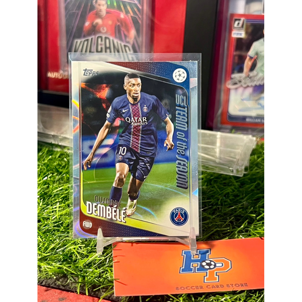 Thẻ bóng đá Ousmane Dembele Raindrop Topps UCC 2025/26