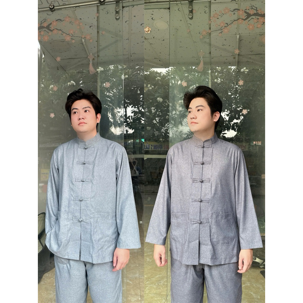 LTụ Nam Tay Dài Vải ẤnĐộ Cao Cấp #Đồ Bộ Nam Đi Chùa