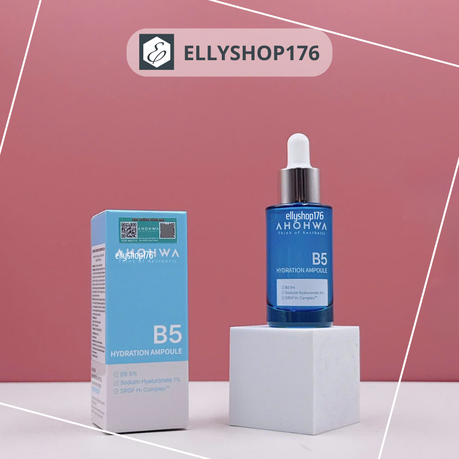 [Công ty] Tinh chất B5 cấp ẩm và phục hồi da Ahohwa Hydration Ampoule B5 30ml - Ellyshop176